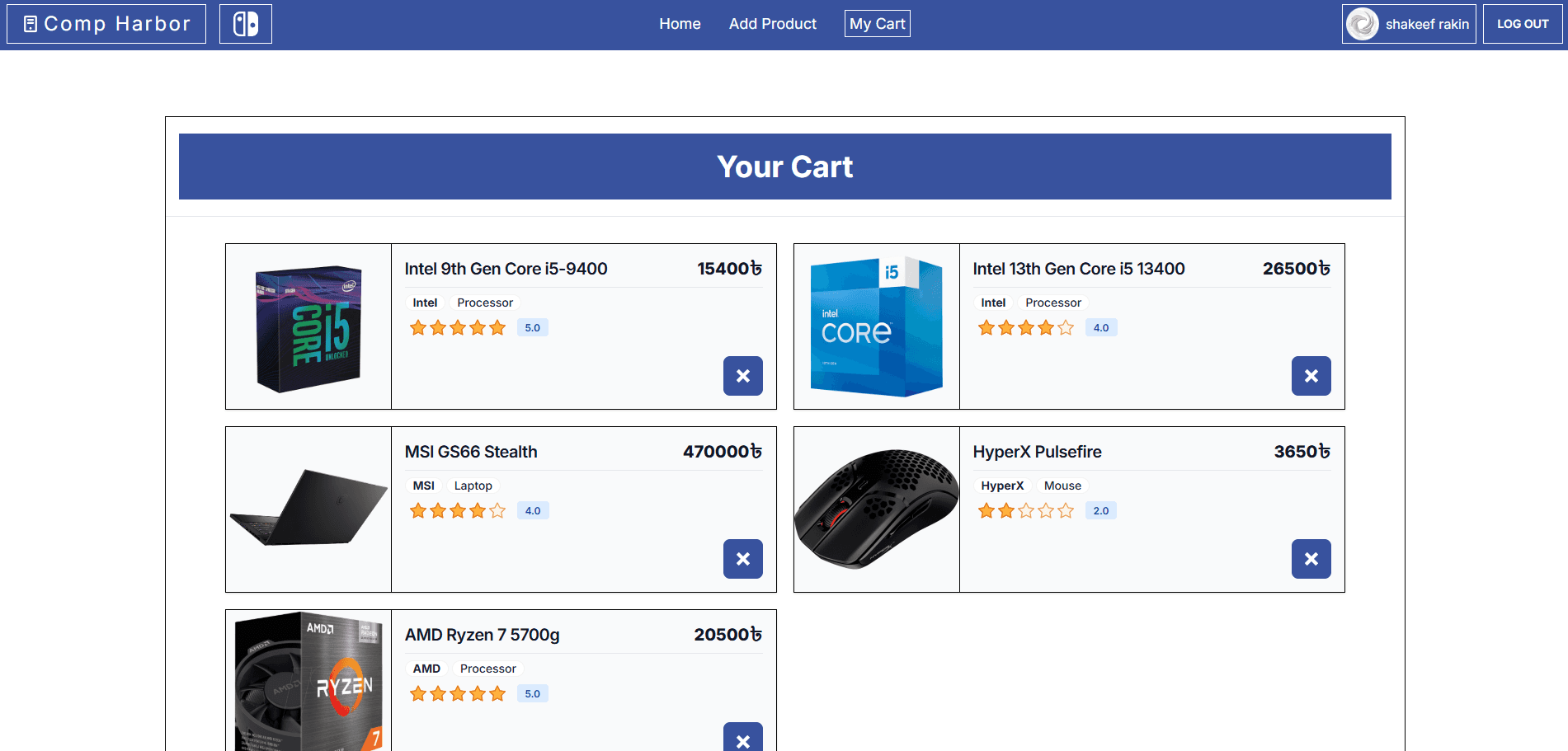 User Cart User Cart